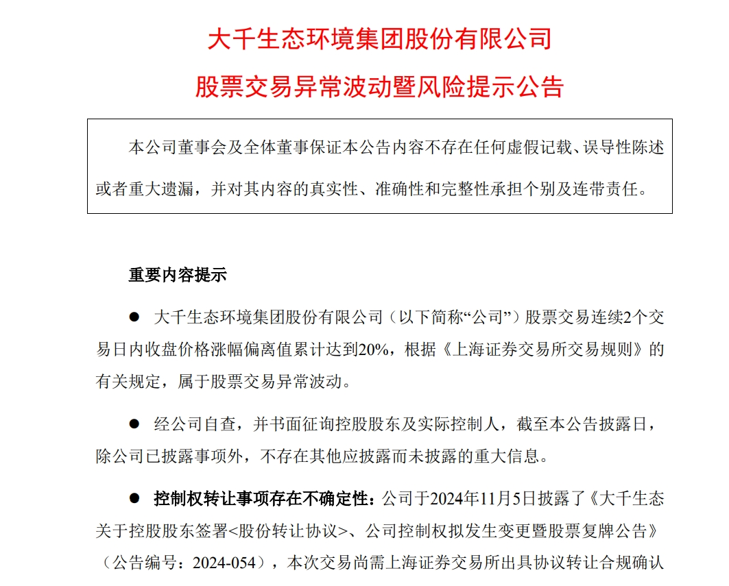 連續(xù)11個漲停板！“妖股”喊話投資者：存在短期漲幅較大后下跌的風(fēng)險，請審慎投資！  第1張