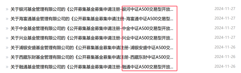 中證A500“硝煙”再起！7位新玩家入局